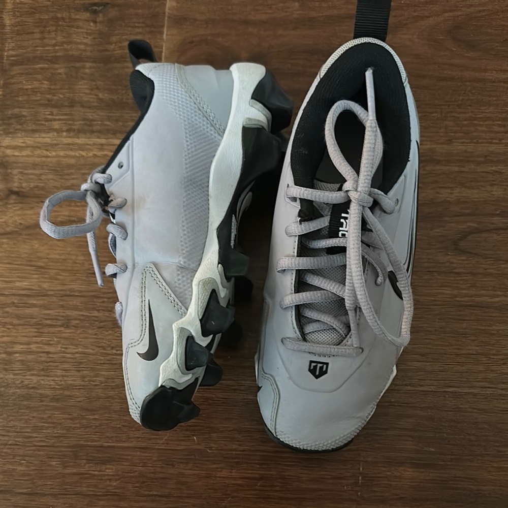 Nike Silver and Black Sports Cleats